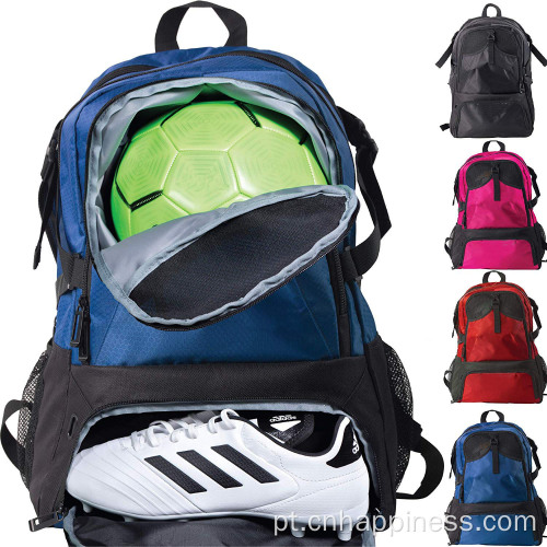 mochila de compartimento de bolsa de equipe de futebol esportivo de resistência